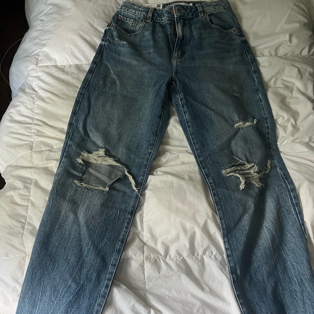 90s straight leg jeans.